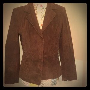 Margaret Godfrey Vintage Floral Suede Blazer